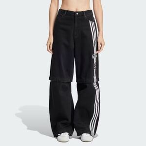 Adidas Originals ADIBREAK Denim TWO-IN-ONE Pants Women's 26 NWT!